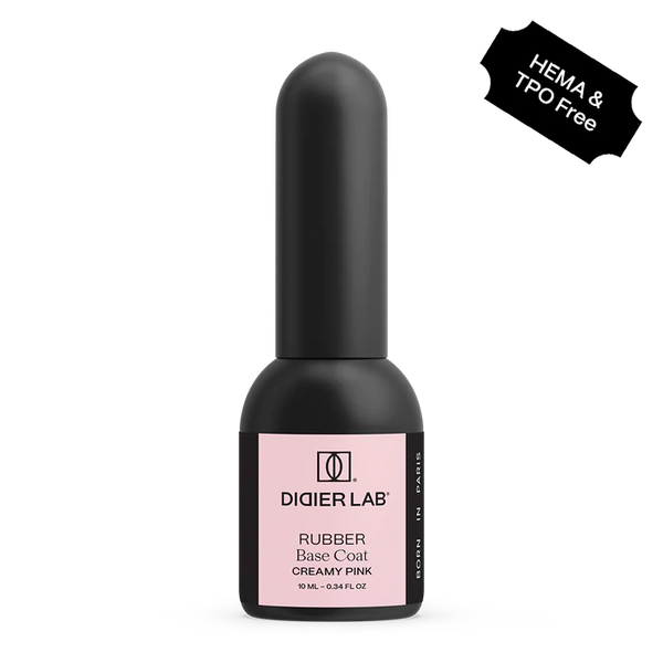 Rubber base coat - Creamy pink - Libre de HEMA y TPO | Didier Lab - 10ml