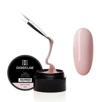 Fiber Builder Gel - Soft Pink - Libre de HEMA y TPO | Didier Lab - 50gr