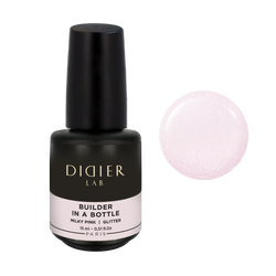 Gel constructor en botella - Milky Pink Glitter | Didier Lab - 15ml