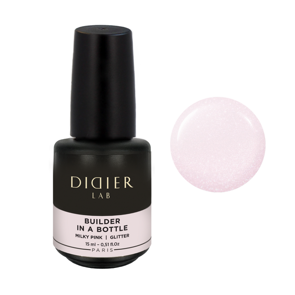 Gel en botella Didier Lab Milky Pink Glitter, 15ml