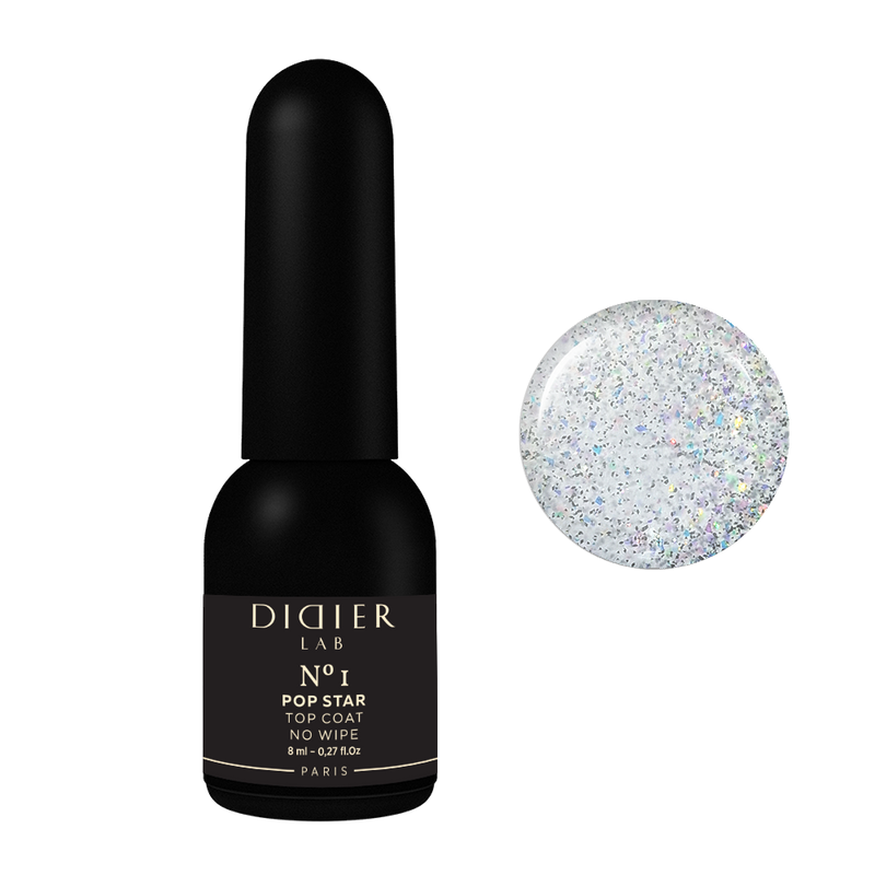 Gel polish Top coat no wipe "Didier Lab", Pop Star, No1