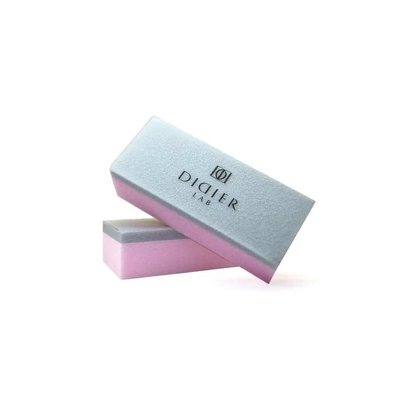 Tampón de uñas "Didier Lab", rosa / gris, 1 psc