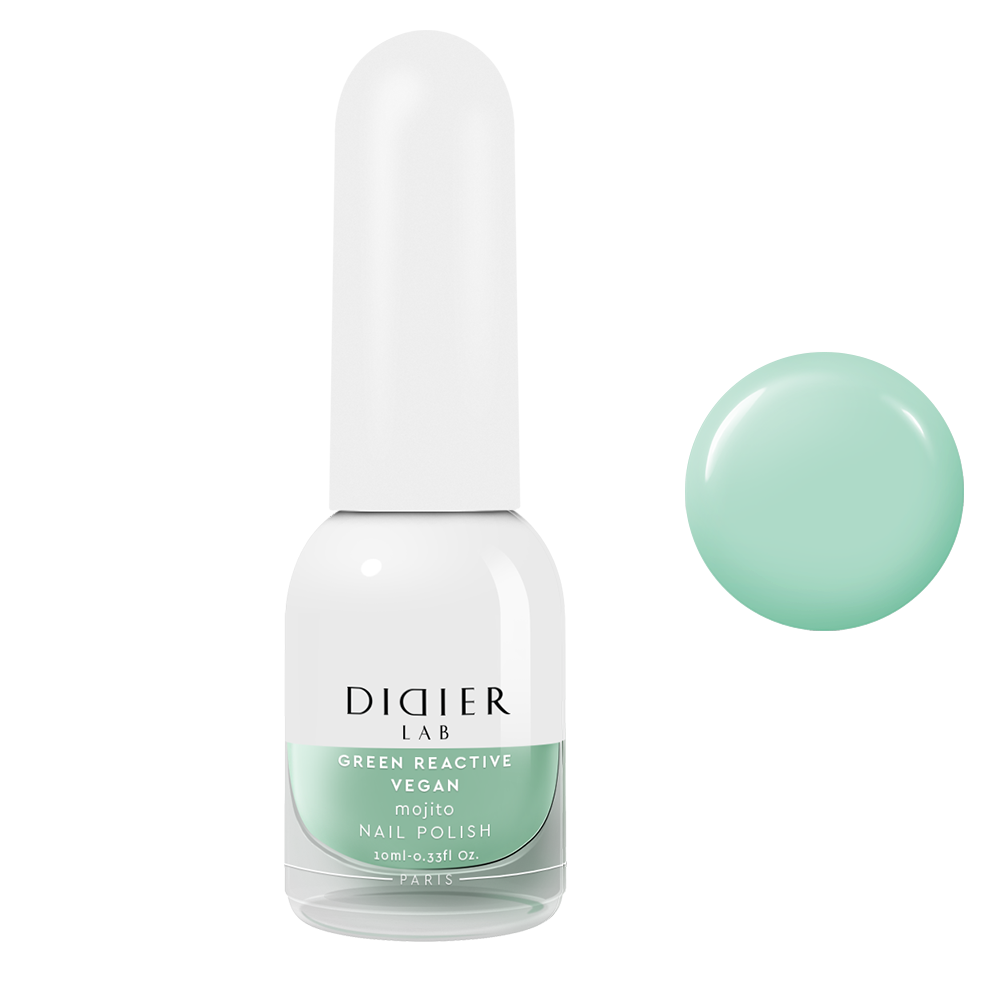 Green reactive, vegan nail polish 