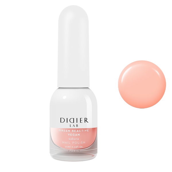 Green reactive, vegan nail polish "Didier Lab", sakura, 10ml