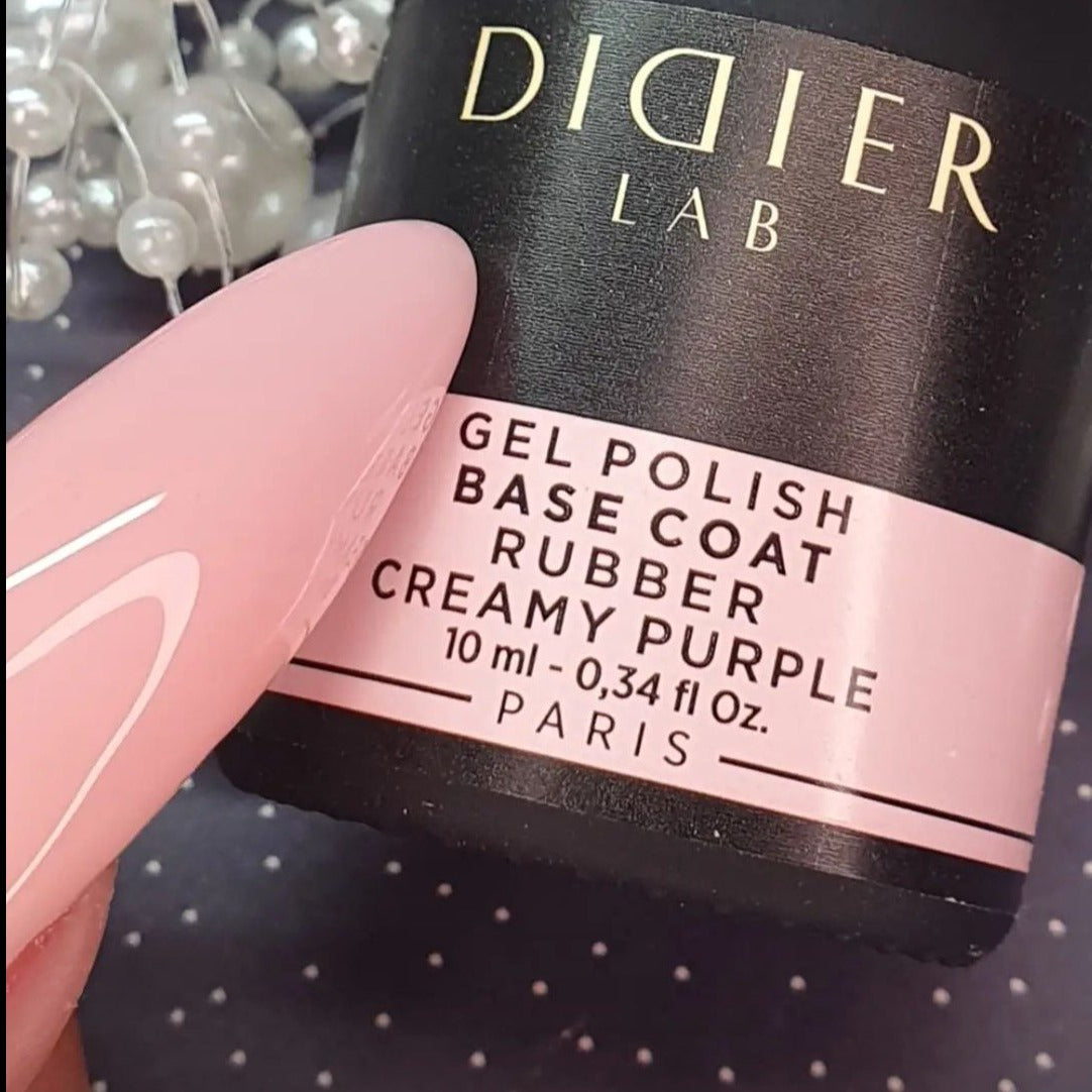 Rubber base coat, creamy purple , 10ml