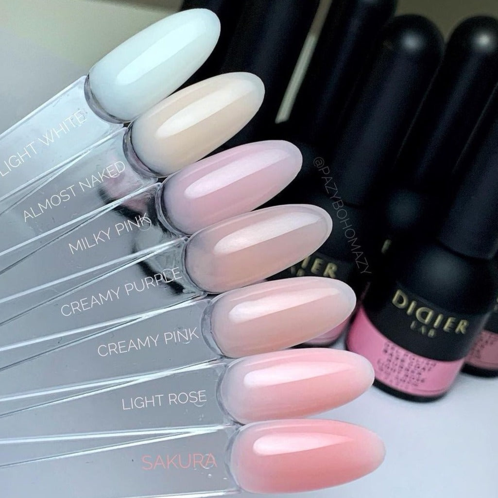 Rubber base coat, milky pink, 10ml