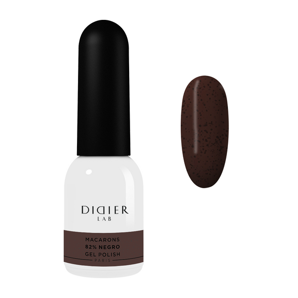Esmalte semipermanente Macarons - 82% Negro | Didier Lab - 10ml