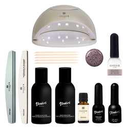 Gel polish manicure set „CAPPUCCINO“ with UV/LED lamp para principiantes